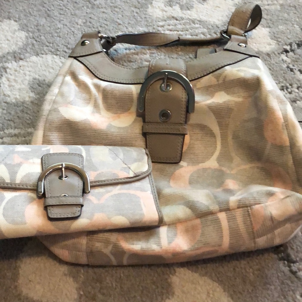 Genuine coach bag and wallet